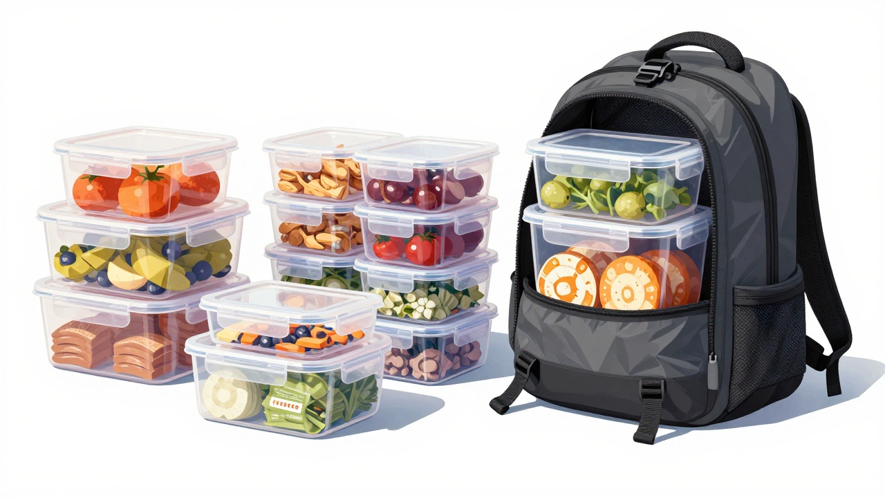 Организованный пищевой контейнер в рюкзаке туриста для безопасного хранения еды
