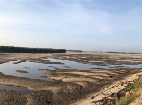 shallowing of the Lena River